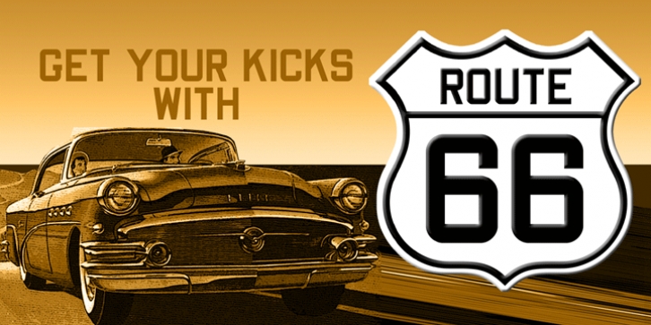 Route 66 NF font preview