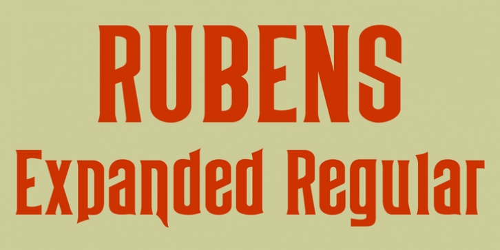 Rubens Expanded Regular font preview