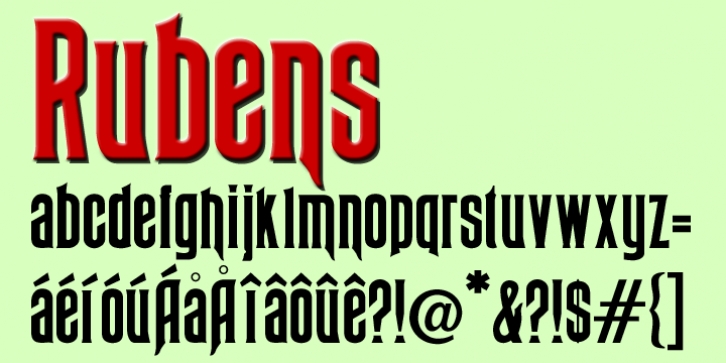 Rubens font preview