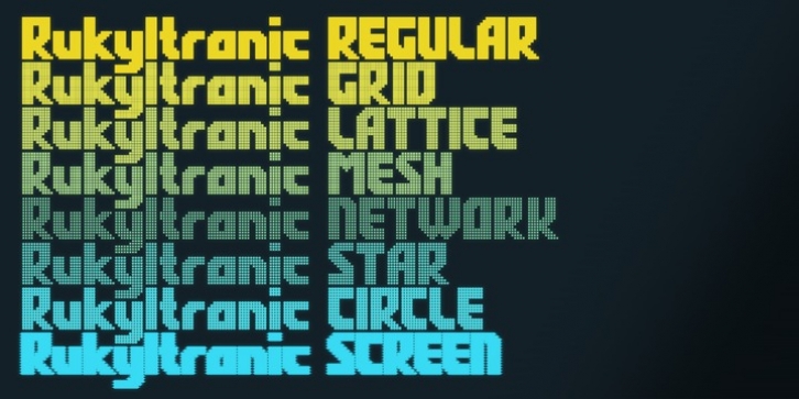 Rukyltronic font preview