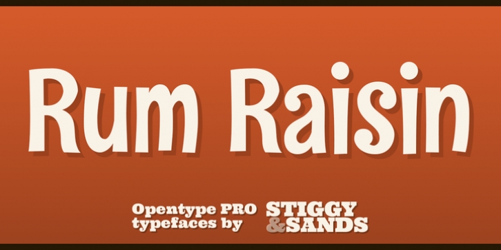 Rum Raisin Pro font preview