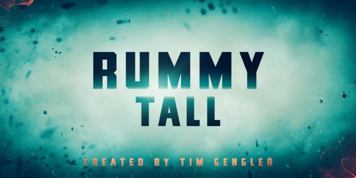 Rummy Tall font preview