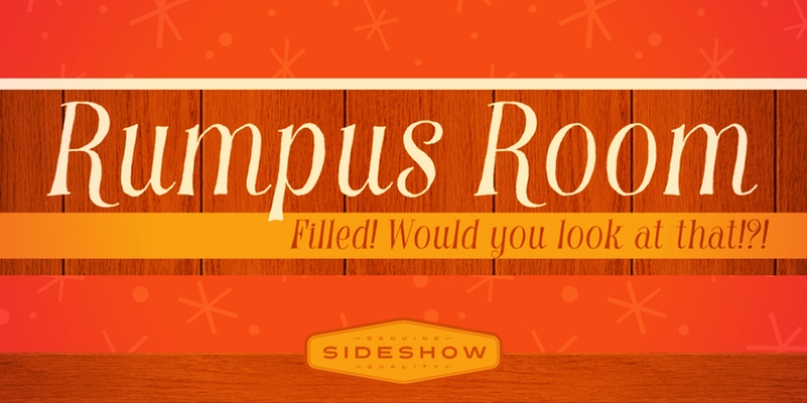 Rumpus Room Filled font preview