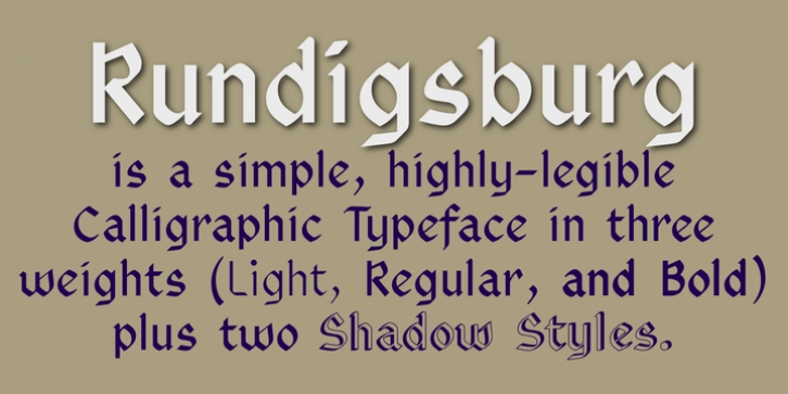Rundigsburg font preview