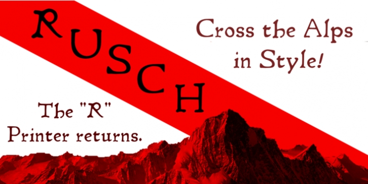 Rusch font preview