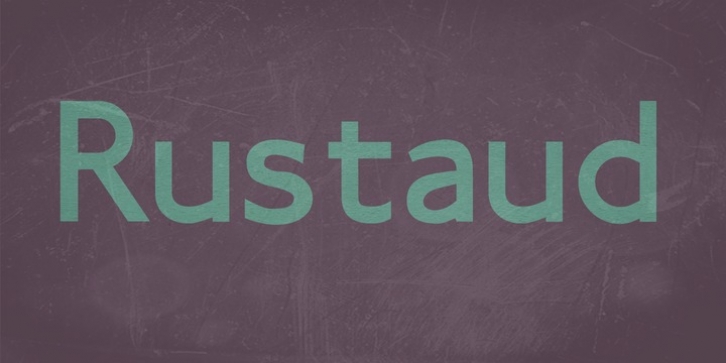 Rustaud font preview