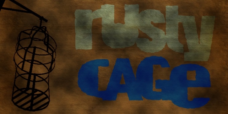 Rusty Cage font preview