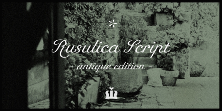 Rusulica Script Antique font preview