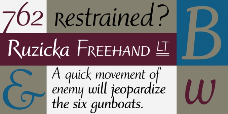 Ruzicka Freehand font preview