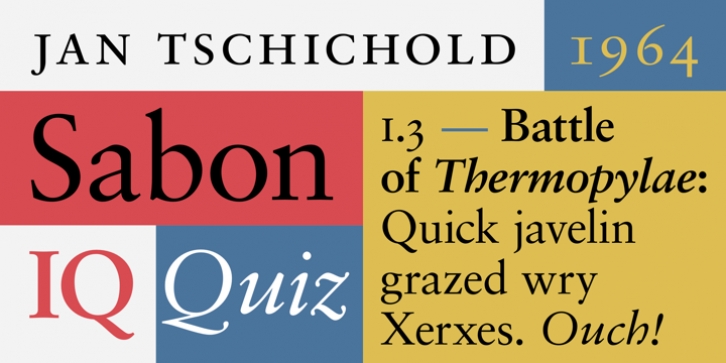 Sabon font preview