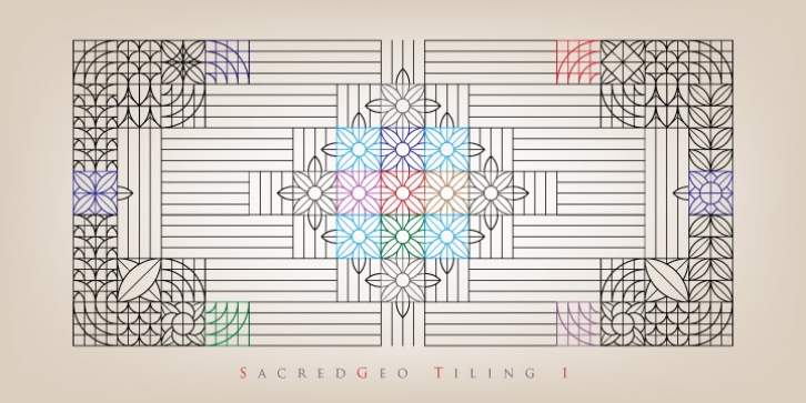 Sacred Geo Tiling font preview