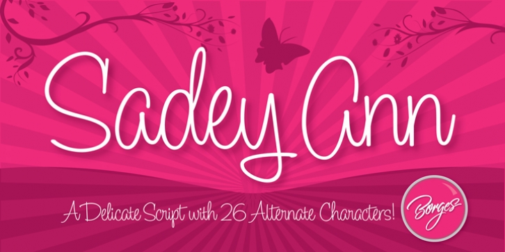 Sadey Ann font preview