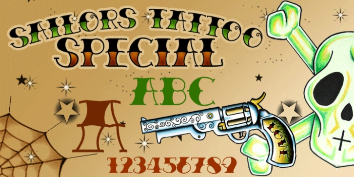 Sailors Tattoo Special font preview