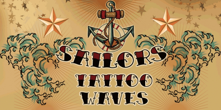 SailorsTattoo Waves font preview