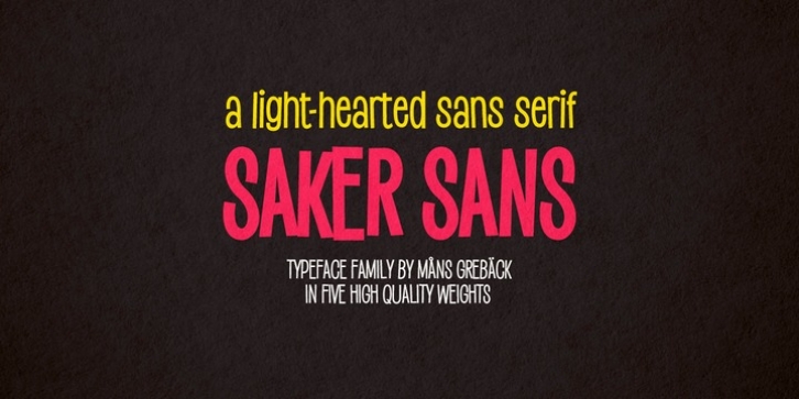 Saker Sans font preview