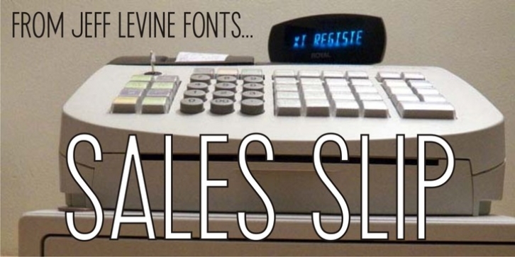 Sales Slip JNL font preview