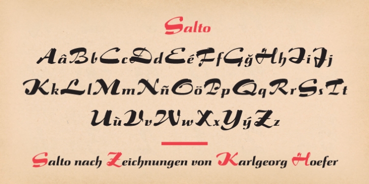 Salto font preview