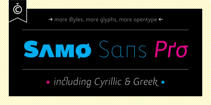 Samo Sans Pro font preview