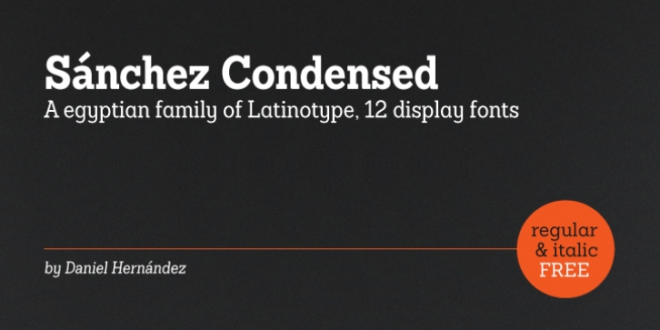 Sanchez Condensed font preview