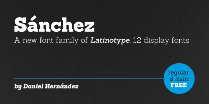 Sanchez Slab font preview