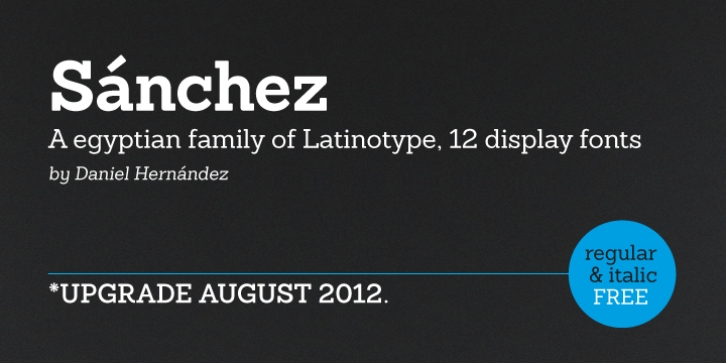 Sanchez font preview