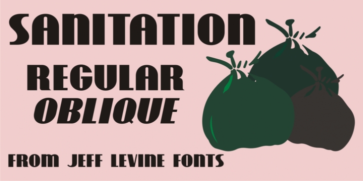 Sanitation JNL font preview