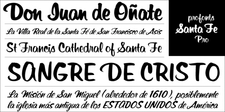 Santa Fe Pro font preview