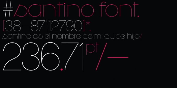 Santino font preview