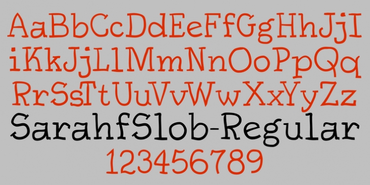 SarahfSlob font preview