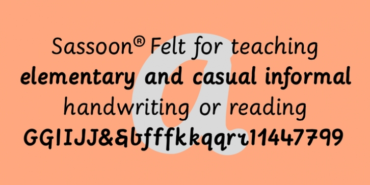 Sassoon Felt font preview