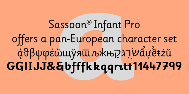 Sassoon Infant font preview