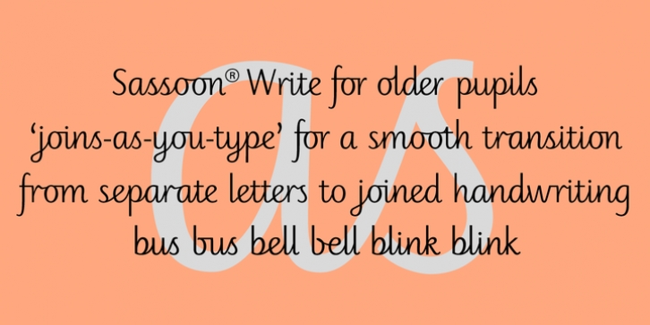 Sassoon Write font preview