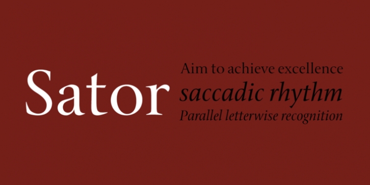 Sator font preview