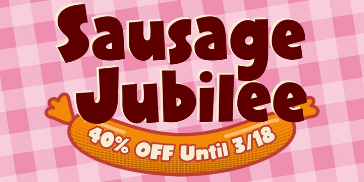 Sausage Jubilee font preview