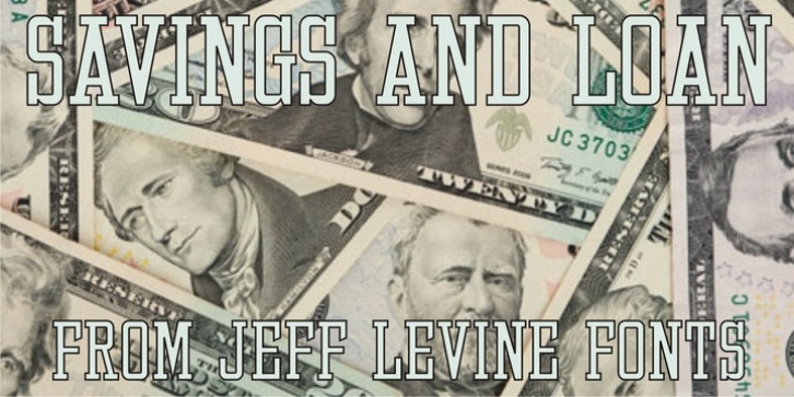 Savings And Loan JNL font preview