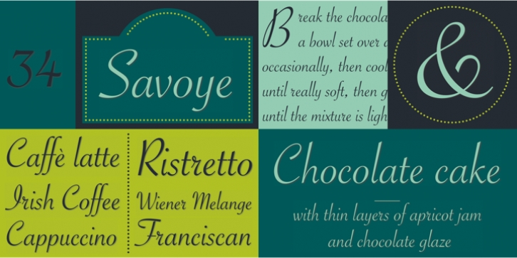 Savoye font preview