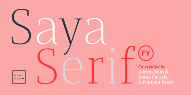 Saya Serif FY font preview