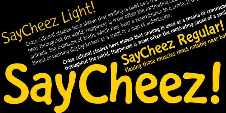 Saycheez font preview