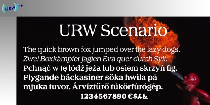 Scenario font preview