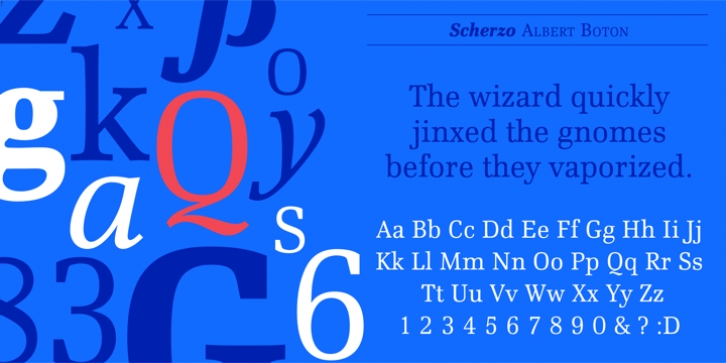 Scherzo font preview