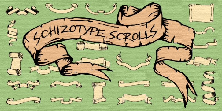 Schizotype Scrolls font preview