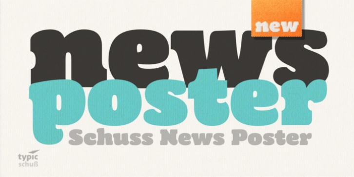 Schuss News Poster font preview