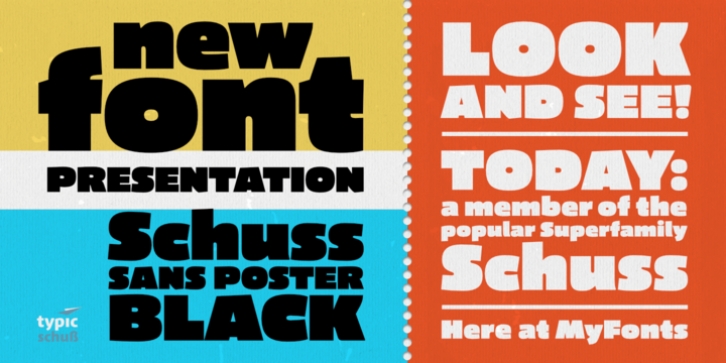 Schuss Sans CG Poster Black font preview