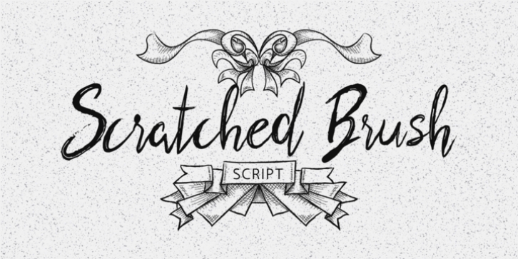 Scratched Brush Script font preview