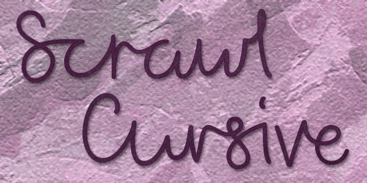 Scrawl Cursive font preview