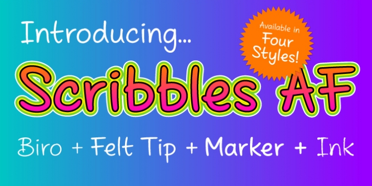 Scribbles AF font preview