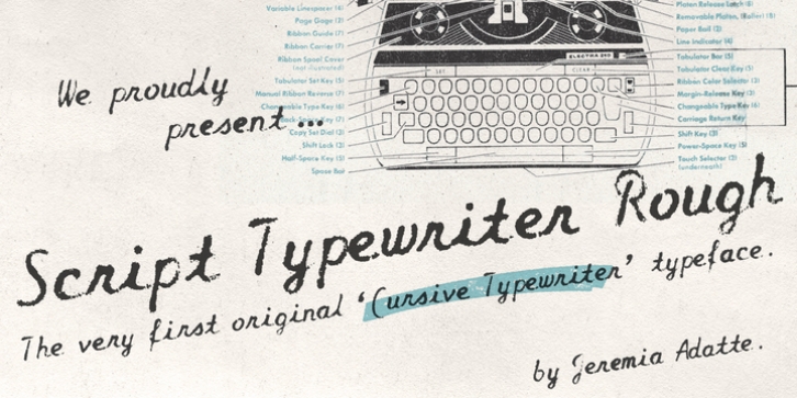 Script Typewriter Rough font preview