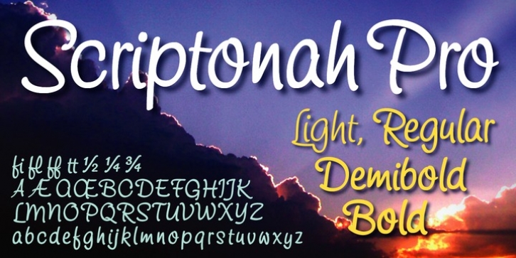 Scriptonah Pro font preview