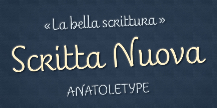 Scritta Nuova font preview