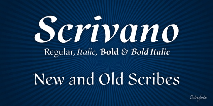 Scrivano font preview